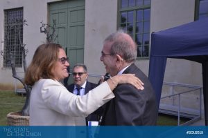 Ana Paula Zacarias (Secretary of State for European Affairs, Portugal) and the EUI Secretary General Vincenzo Grassi